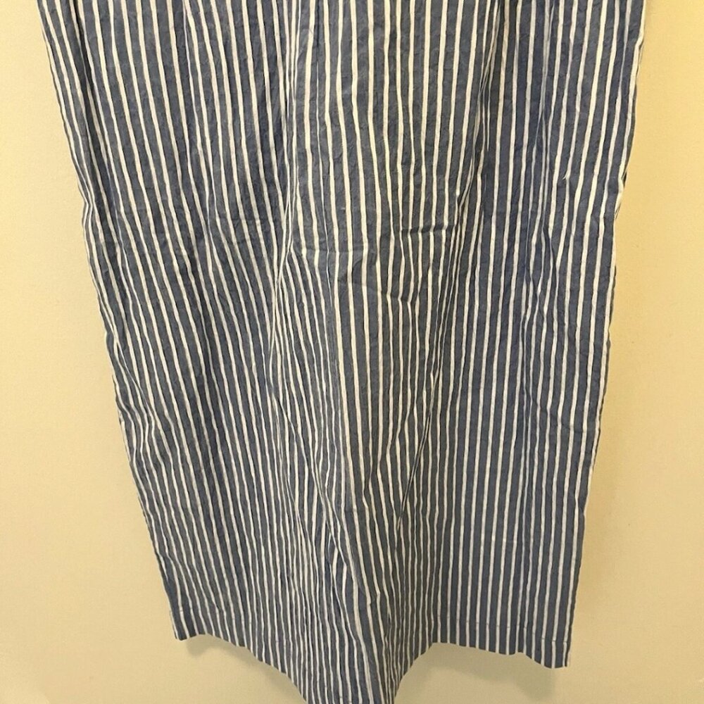 White House Black Market Blue Stripe Shirt Dress Size 2 NWT Button Front Summer - Picture 10 of 15
